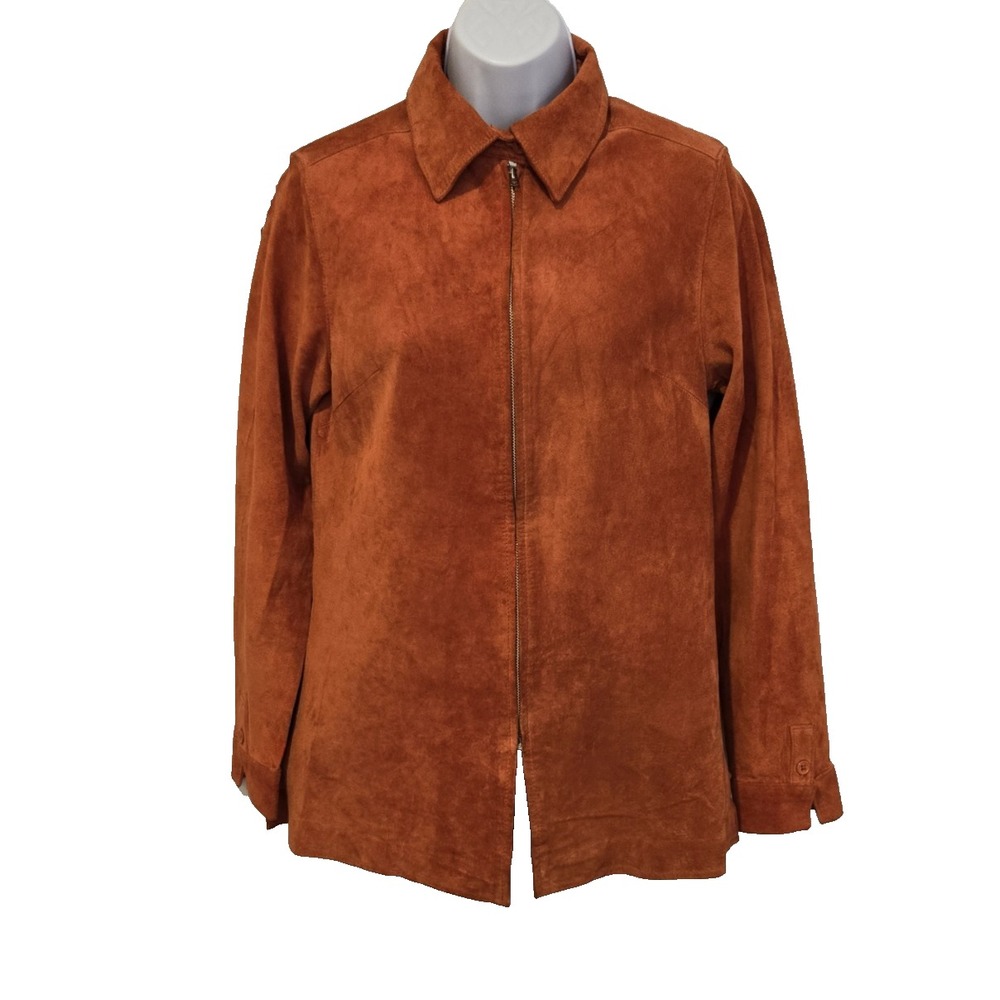 Yvonne Marie Women's Genuine Suede Jacket Lined Back Slit‎ Full Zip Size 4